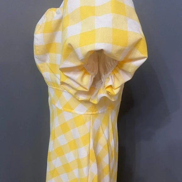 Crown & Ivy Yellow Checkered Maxi Dress - Picture 5 of 17